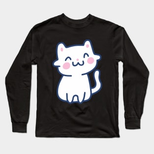 cute cat drawing Long Sleeve T-Shirt